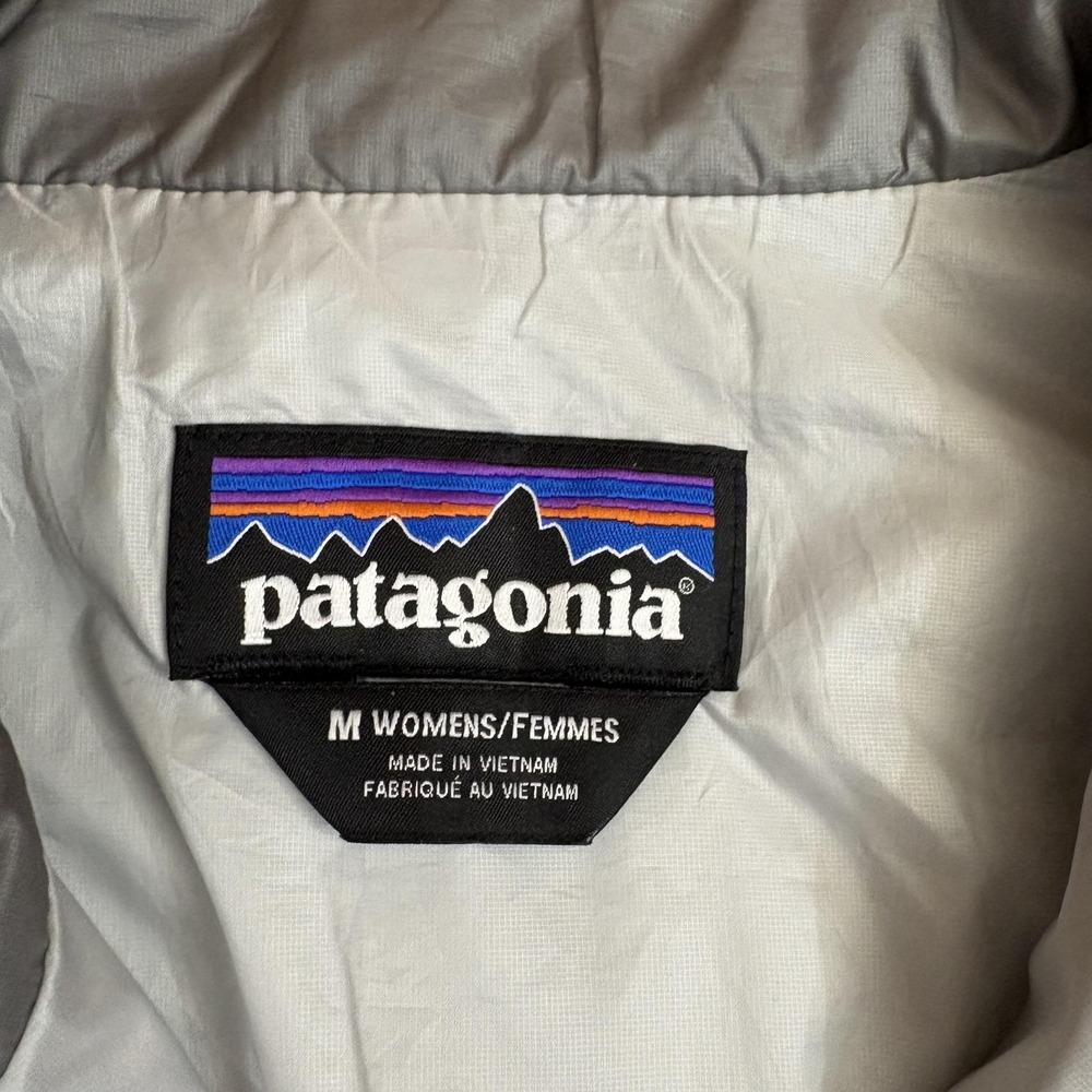 Patagonia Nano Puff Vest M Gray Full Zip Primaloft Antarctica Port Lockroy Patch - Picture 4 of 13